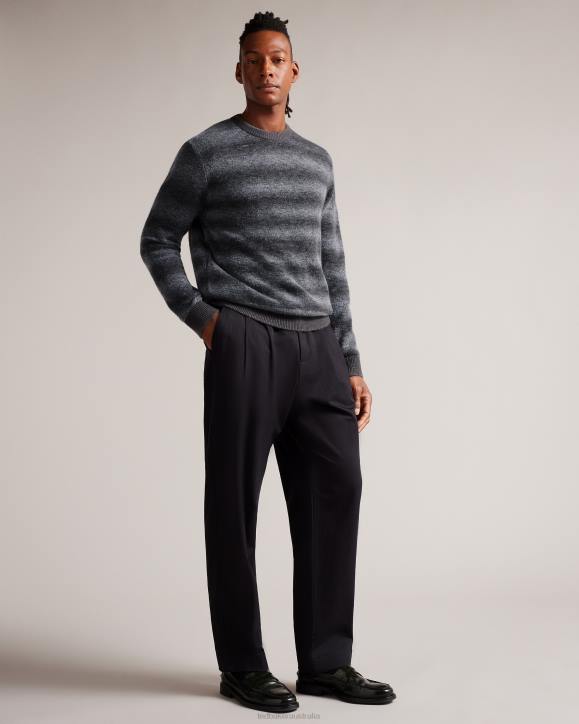 Ted Baker Abulti Regular Fit Striped Jumper Light Gray Clothing Men TLPL1291