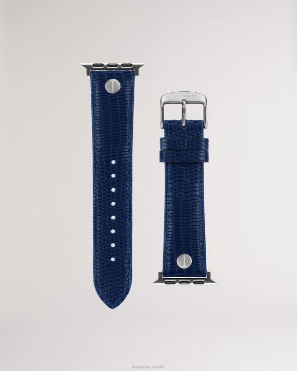 Ted Baker Alca Blue Leather Apple Watch Strap Blue Accessories Women TLPL1955
