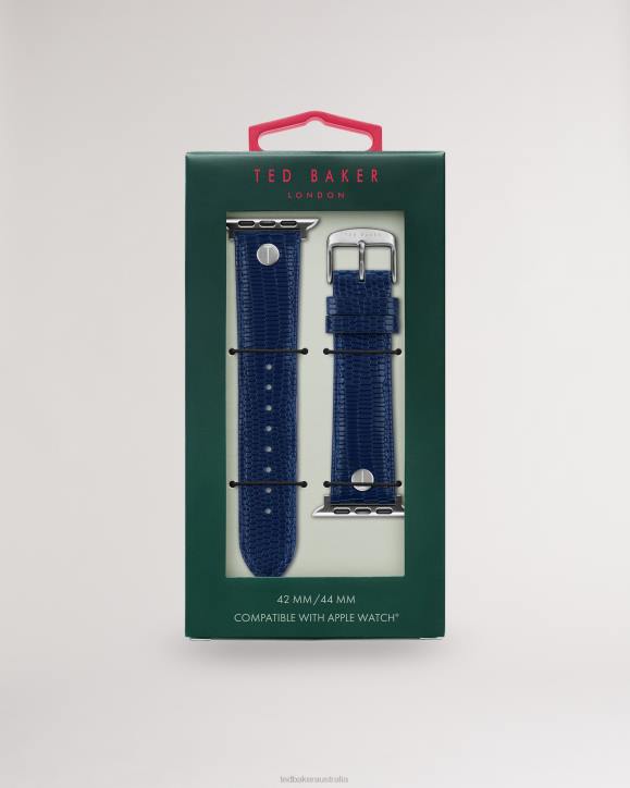 Ted Baker Alca Blue Leather Apple Watch Strap Blue Accessories Women TLPL1955