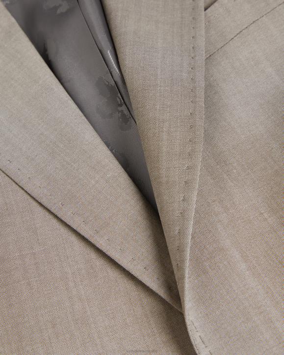 Ted Baker Alconaj Pure Wool Sharkskin Suit Jacket Natural Clothing Men TLPL1569