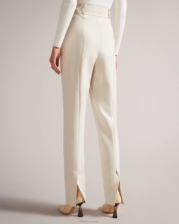 Ted Baker Amberot Straight Leg Flood Length Trousers Natural Clothing Women TLPL233