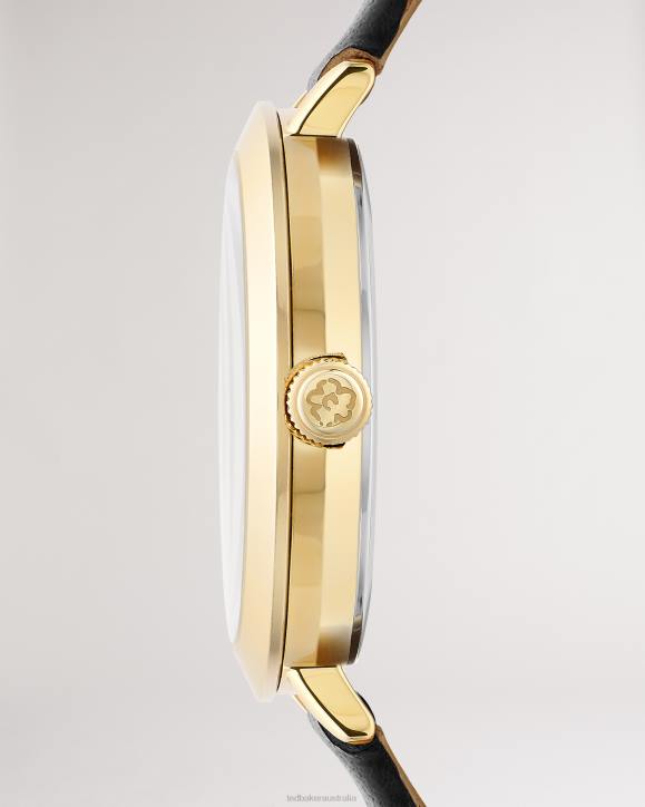 Ted Baker Amieyy Magnolia Detail Leather Watch Black Accessories Women TLPL1088