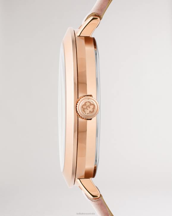 Ted Baker Ammmy Magnolia Detail Leather Watch Pink Accessories Women TLPL972