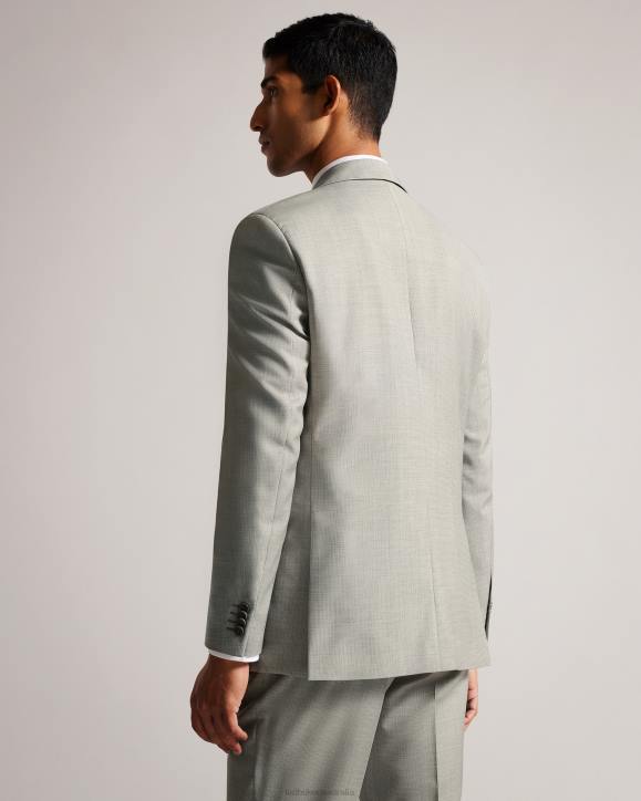 Ted Baker Artimjr Wool Cross Hatch Jacket Stone Clothing Men TLPL1532