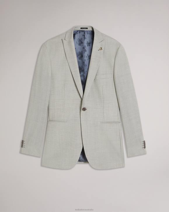 Ted Baker Artimjr Wool Cross Hatch Jacket Stone Clothing Men TLPL1532