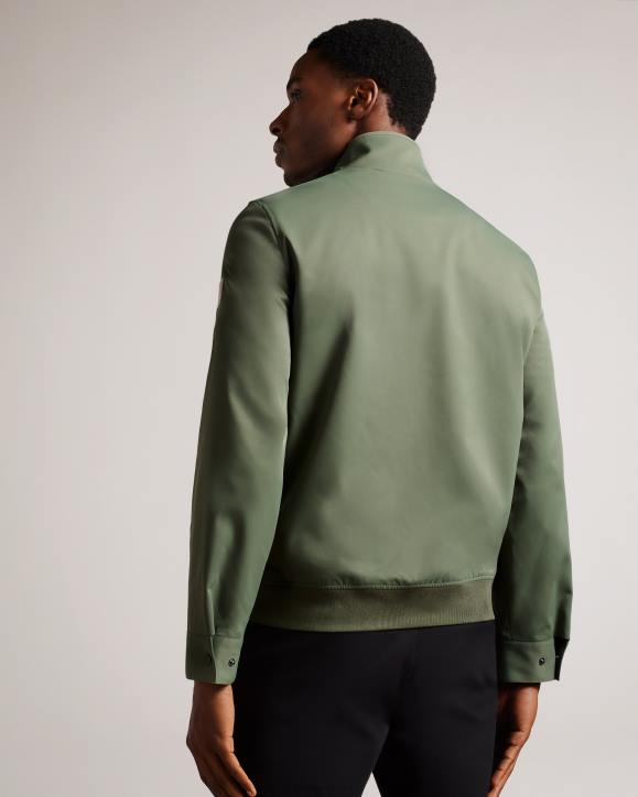Ted Baker Arzona Nylon Bomber Jacket Khaki Clothing Men TLPL1508