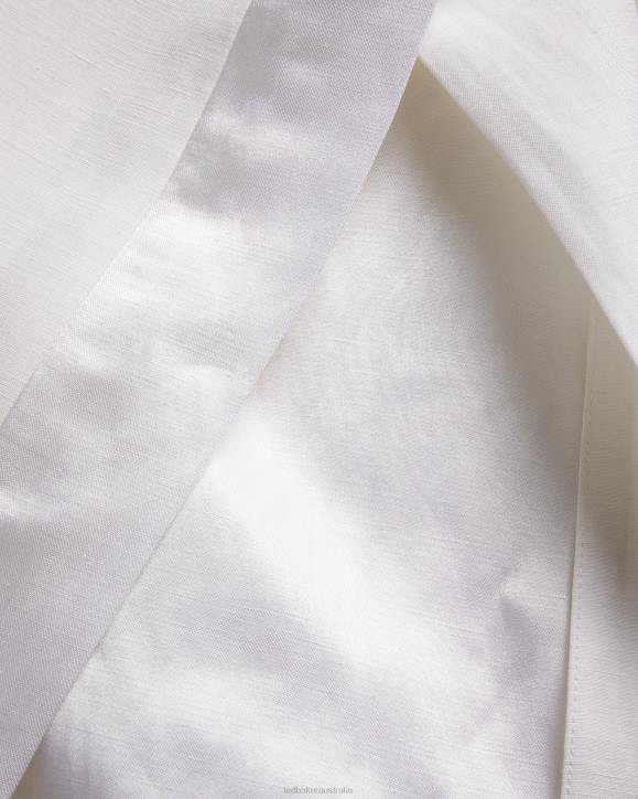 Ted Baker Astaat Wide Leg Tuxedo Trousers With Side Split Cream Clothing Women TLPL311
