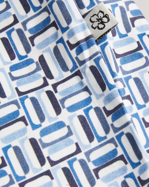 Ted Baker Astun Short Sleeve Cotton Stretch Shirt Blue Clothing Men TLPL1430