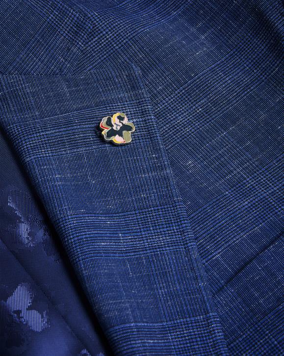 Ted Baker Audenj Wool And Linen Check Suit Jacket Navy Clothing Men TLPL1359