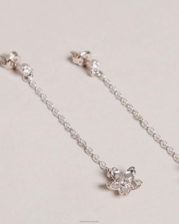 Ted Baker Bayylor Blossom Drop Earrings Silver Color Jewelry Women TLPL1036
