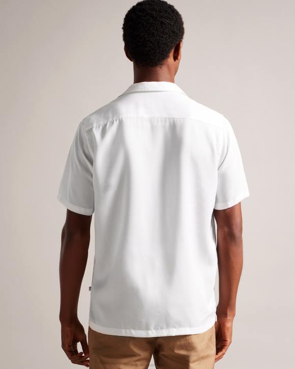 Ted Baker Bedmon Short Sleeve Botanical Print Shirt White Clothing Men TLPL1370