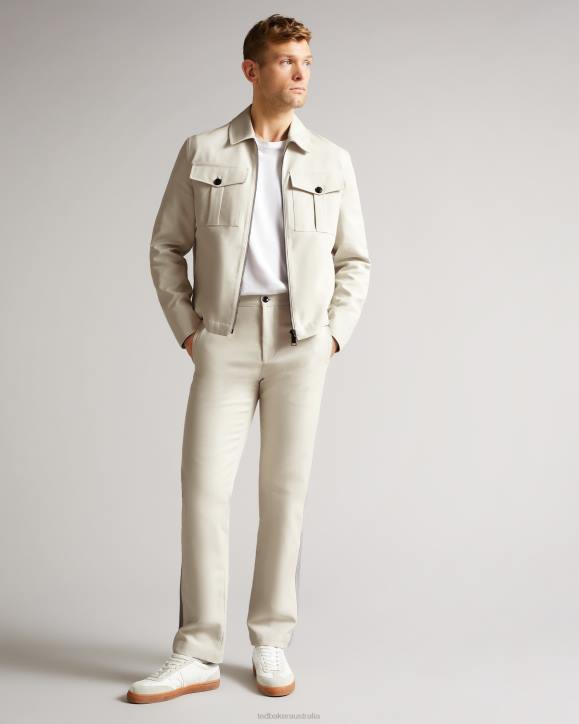 Ted Baker Bodley Double Faced Short Jacket Ecru Clothing Men TLPL1527