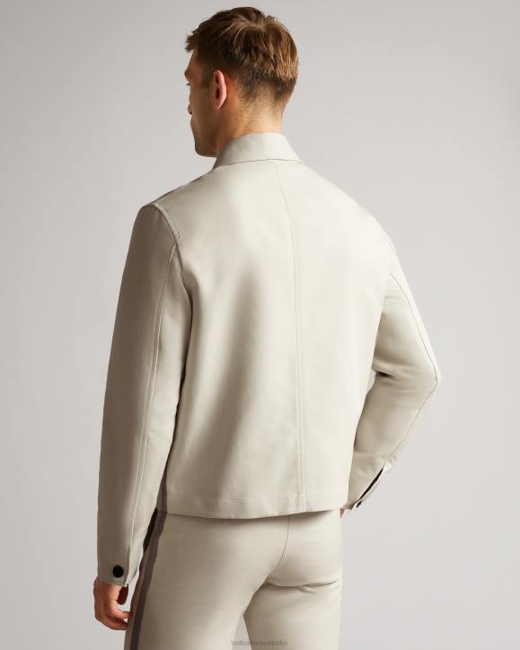 Ted Baker Bodley Double Faced Short Jacket Ecru Clothing Men TLPL1527