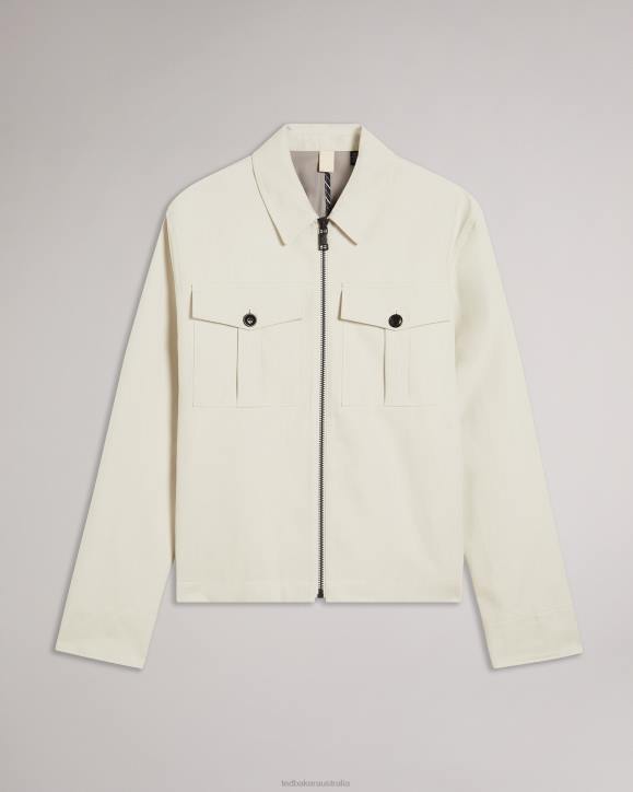 Ted Baker Bodley Double Faced Short Jacket Ecru Clothing Men TLPL1527