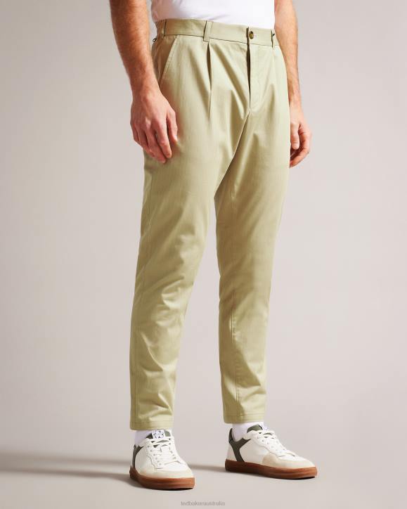 Ted Baker Bossar Regular Fit Herringbone Trousers Natural Clothing Men TLPL1567