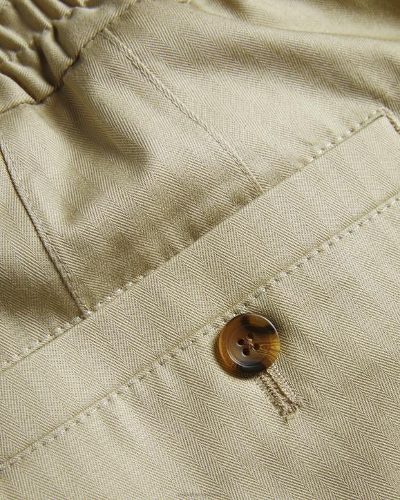 Ted Baker Bossar Regular Fit Herringbone Trousers Natural Clothing Men TLPL1567