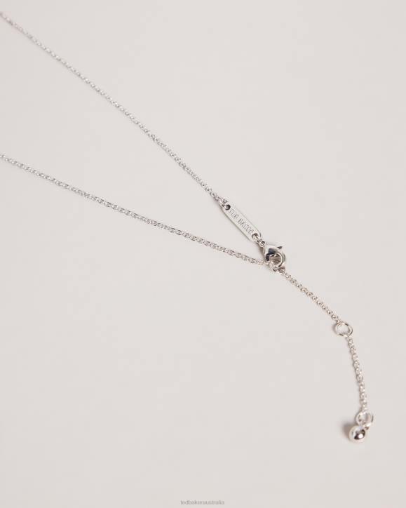Ted Baker Braddie Blossom Pendant Necklace Silver Color Jewelry Women TLPL1029