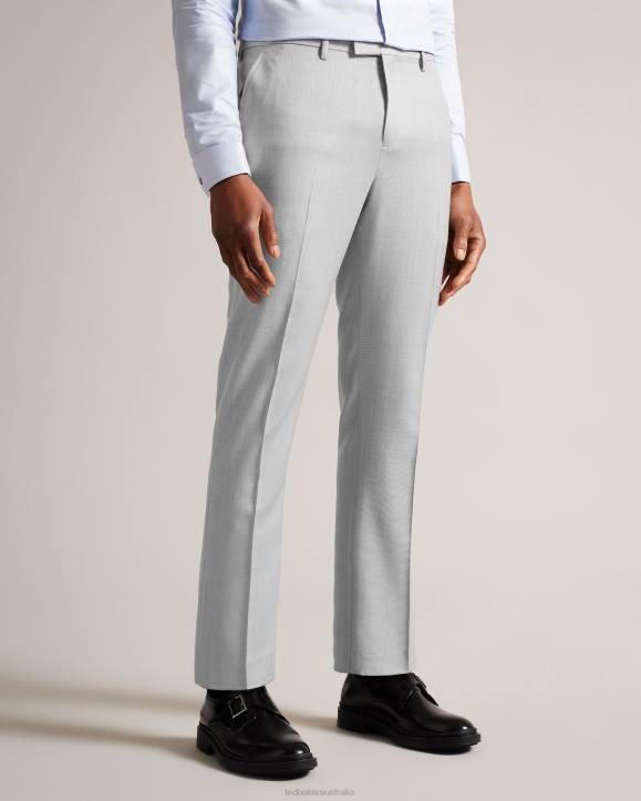 Ted Baker Byront Slim Fit Wool Trousers Light Gray Clothing Men TLPL1411