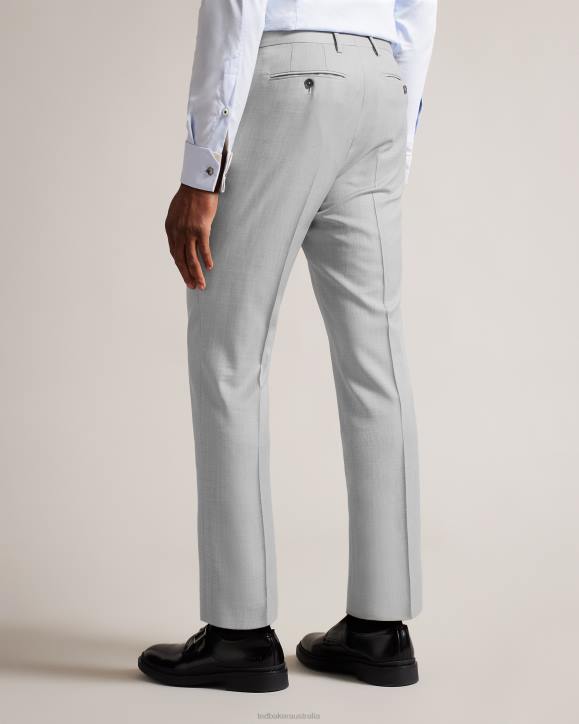 Ted Baker Byront Slim Fit Wool Trousers Light Gray Clothing Men TLPL1411