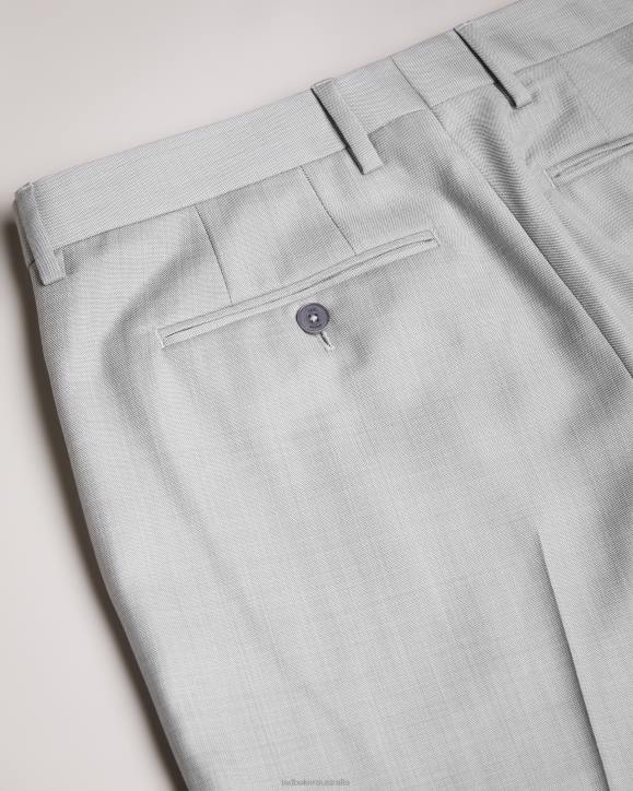 Ted Baker Byront Slim Fit Wool Trousers Light Gray Clothing Men TLPL1411