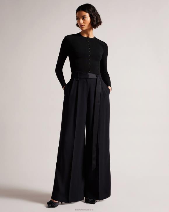 Ted Baker Camilda Rayon Cropped Cardigan Black Clothing Women TLPL399