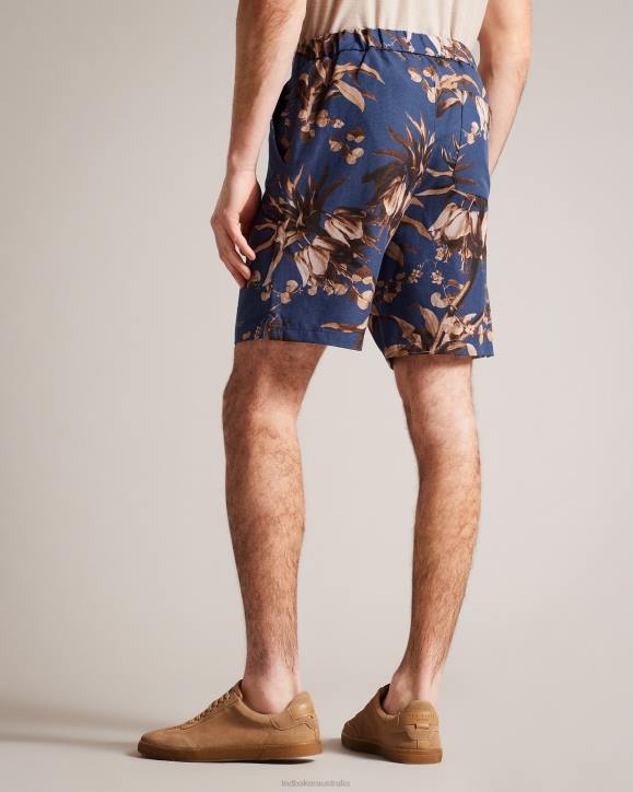 Ted Baker Canriya Botanical Print Shorts Navy Clothing Men TLPL1457