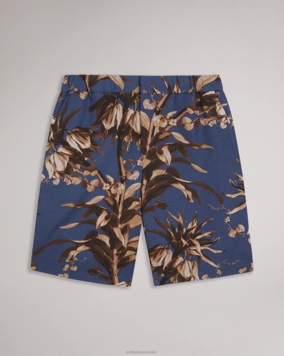Ted Baker Canriya Botanical Print Shorts Navy Clothing Men TLPL1457