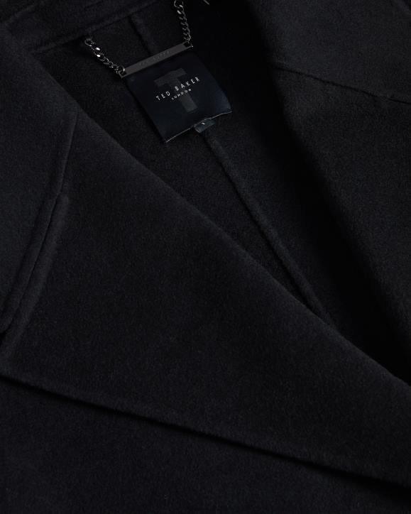 Ted Baker Caysa Cocoon Coat With Oversized Collar Black Clothing Women TLPL456