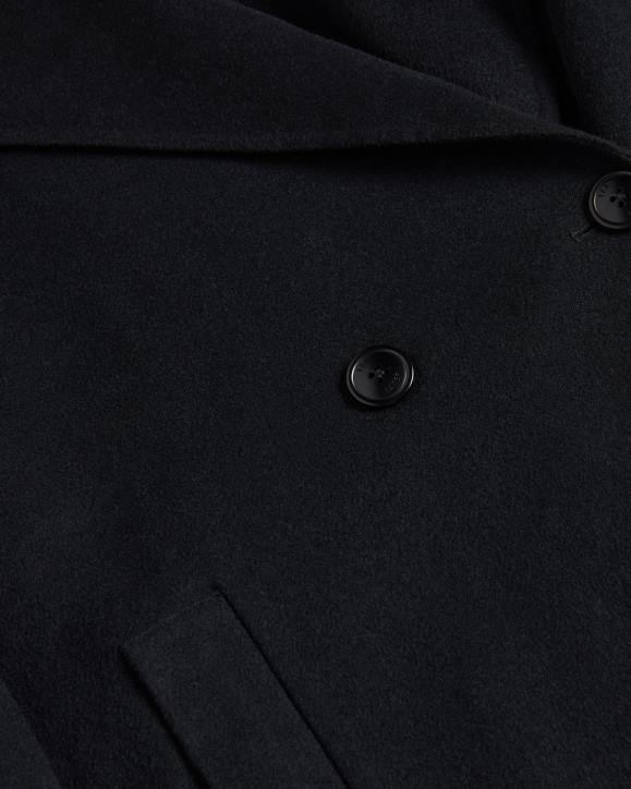 Ted Baker Caysa Cocoon Coat With Oversized Collar Black Clothing Women TLPL456