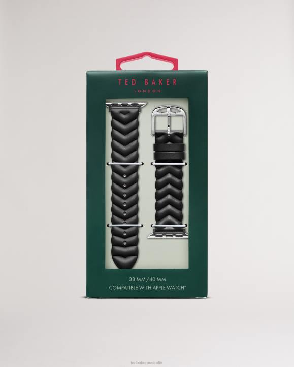 Ted Baker Chelli 38 40 Chevron Apple Watch Strap Black Accessories Women TLPL1111