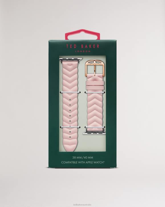 Ted Baker Chellia BKS38F111 38/40 Chevron Apple Watch Strap Pink Accessories Women TLPL1103