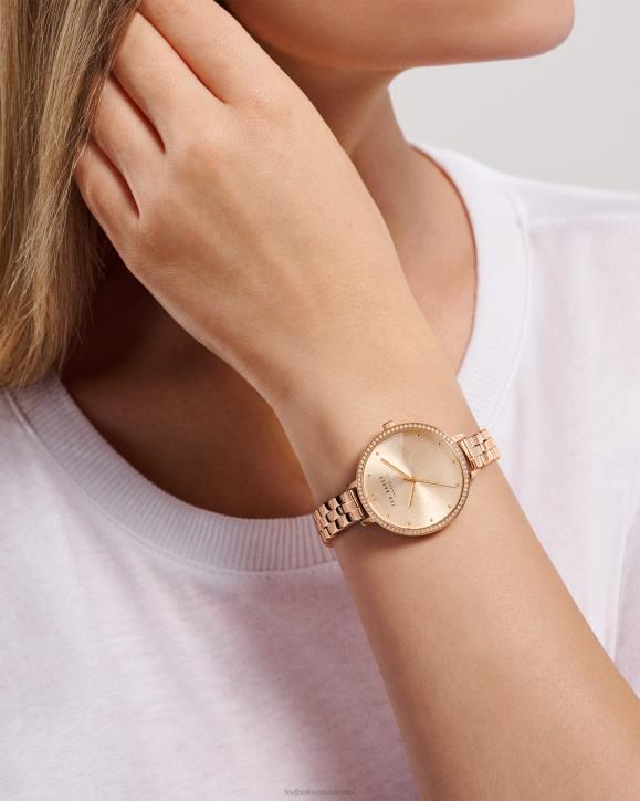 Ted Baker Chessit Crystal Embellished Watch With Stainless Steel Bracelet Rosegold Color Accessories Women TLPL975