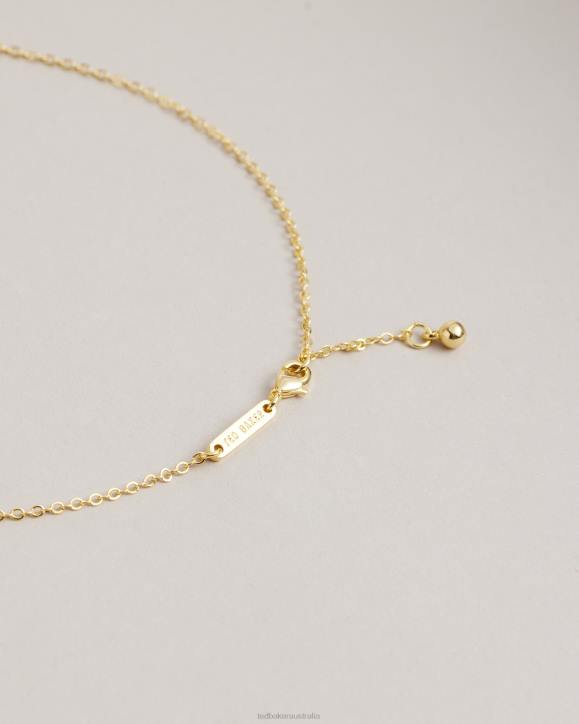 Ted Baker Clamra Clam Shell Pendant Necklace Gold Color Jewelry Women TLPL1046