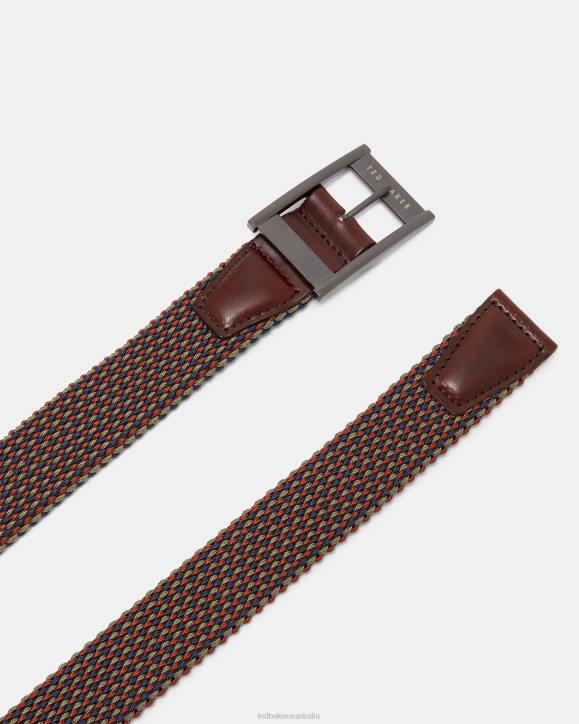 Ted Baker Columm Reversible Elastic Belt Orange Accessories Men TLPL1894