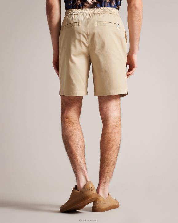 Ted Baker Creswel Elasticated Cotton Shorts Natural Clothing Men TLPL1522