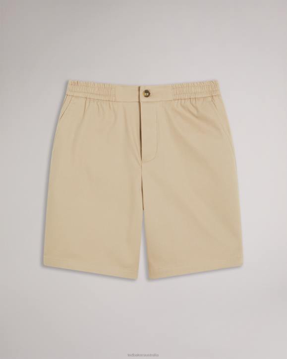 Ted Baker Creswel Elasticated Cotton Shorts Natural Clothing Men TLPL1522