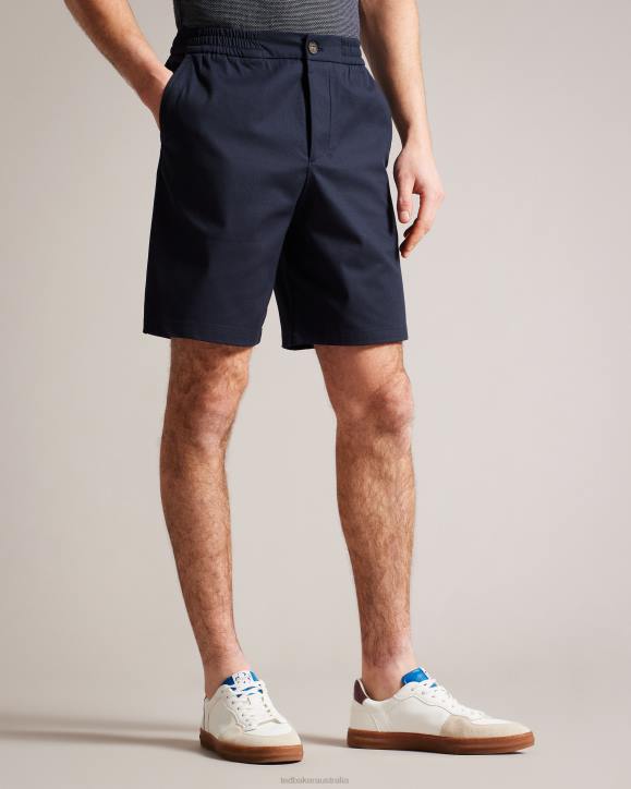 Ted Baker Creswel Elasticated Cotton Shorts Navy Clothing Men TLPL1493