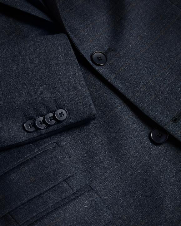 Ted Baker Cromjs Wool Blend Check Jacket Navy Clothing Men TLPL1415