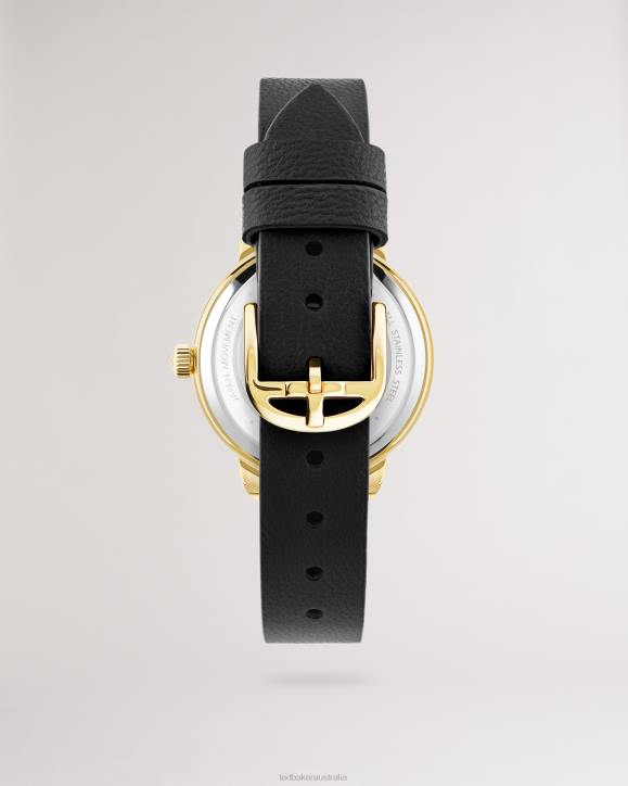 Ted Baker Devas Magnolia Watch With Vegan Leather Strap Black Accessories Women TLPL1124