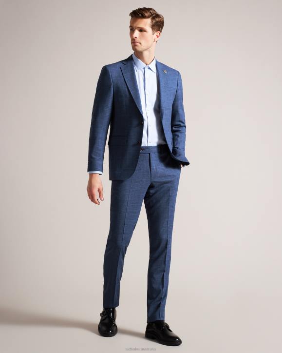 Ted Baker Drydenj Navy Check Suit Jacket Navy Clothing Men TLPL1483