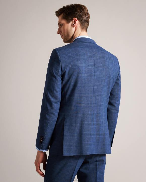 Ted Baker Drydenj Navy Check Suit Jacket Navy Clothing Men TLPL1483