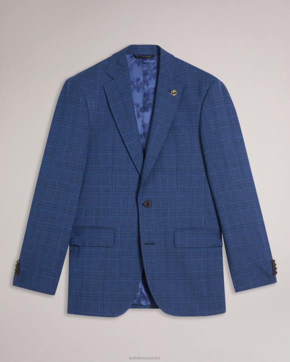 Ted Baker Drydenj Navy Check Suit Jacket Navy Clothing Men TLPL1483