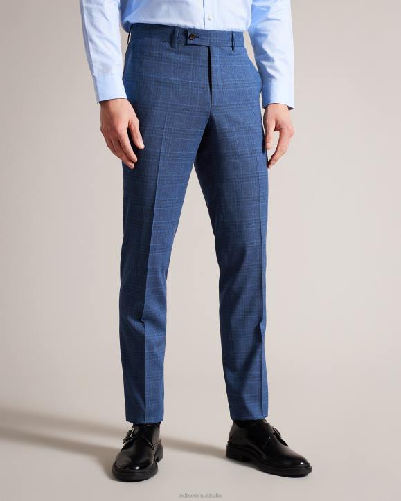 Ted Baker Drydent Navy Check Suit Trousers Navy Clothing Men TLPL1594