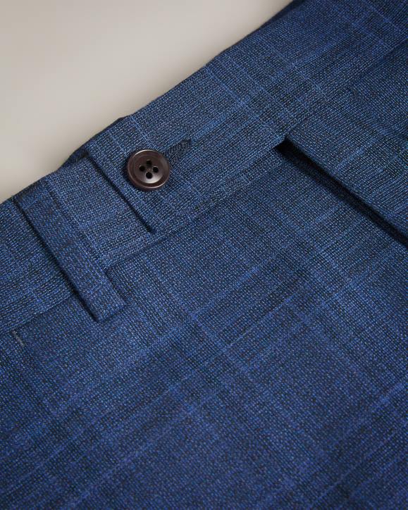 Ted Baker Drydent Navy Check Suit Trousers Navy Clothing Men TLPL1594