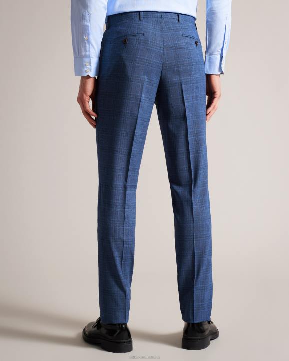 Ted Baker Drydent Navy Check Suit Trousers Navy Clothing Men TLPL1594