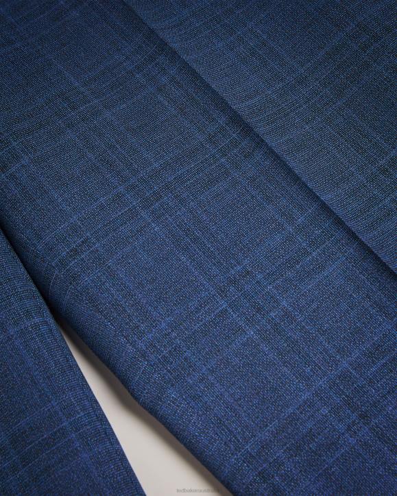 Ted Baker Drydent Navy Check Suit Trousers Navy Clothing Men TLPL1594