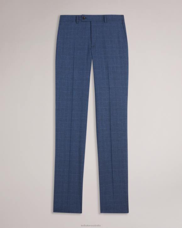 Ted Baker Drydent Navy Check Suit Trousers Navy Clothing Men TLPL1594