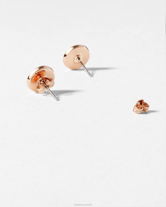 Ted Baker Eisley Enamel button stud earrings BABY-PINK Jewelry Women TLPL1099