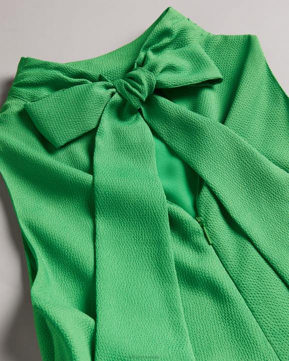 Ted Baker Eleanar Cowl Neck Sleeveless Midi Slip Dress Green Clothing Women TLPL252