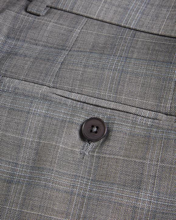 Ted Baker Elgolts Wool Blend Check Trousers Gray Clothing Men TLPL1397